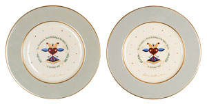 Lot #122 Dwight D. Eisenhower Commemorative Birthday Plates - Image 1