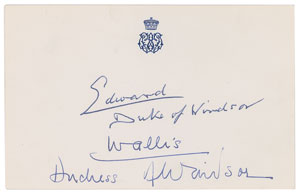 Lot #347 Duke and Duchess of Windsor