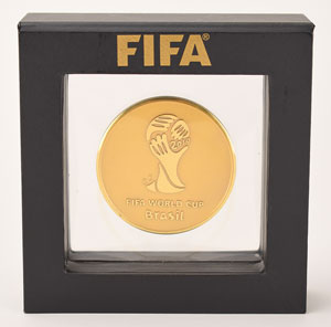 Lot #887  Soccer: 2014 FIFA World Cup Gold Medal - Image 2