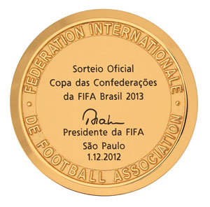 Lot #886  Soccer: 2013 FIFA Confederations Cup Draw Medal - Image 2