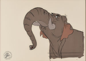 Lot #555 Hathi the Elephant production cel from The Jungle Book - Image 1