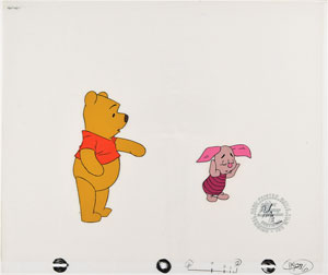 Lot #525 Winnie the Pooh and Piglet production cel from The New Adventures of Winnie the Pooh - Image 1