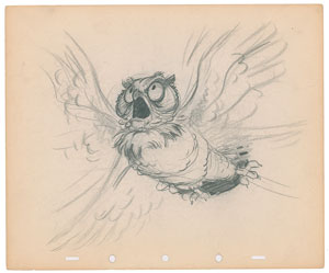 Lot #537 Friend Owl concept drawings from Bambi - Image 2