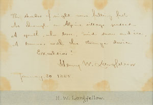 Lot #606 Henry Wadsworth Longfellow - Image 2