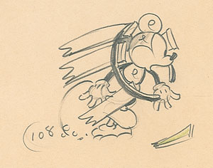 Lot #521 Mickey Mouse production drawing from The Klondike Kid - Image 2