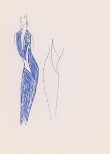 Lot #5004  Sketchbook with (36) Original Lee Alexander McQueen Design Drawings - Image 11