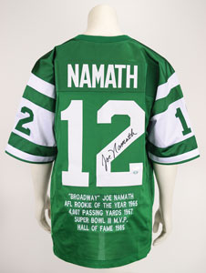 Lot #907 Joe Namath
