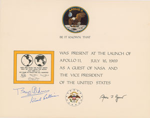 Lot #354 Buzz Aldrin and Michael Collins