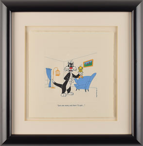 Lot #1104 Sylvester and Tweety Etching from 'Just One More' - Image 2