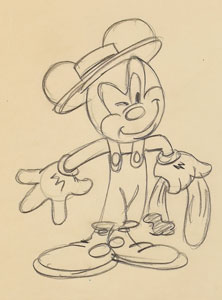 Lot #475 Mickey Mouse production drawing from The Little Whirlwind - Image 1