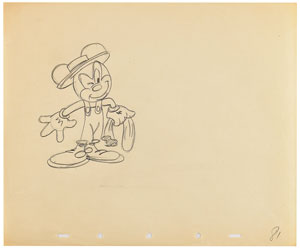 Lot #475 Mickey Mouse production drawing from The Little Whirlwind - Image 2