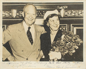 Lot #80 Dwight and Mamie Eisenhower - Image 1