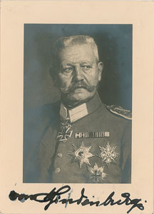 Lot #318 Paul von Hindenburg