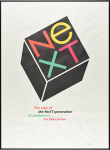 Lot #6020  NeXT Poster Designed by Paul Rand (1986)