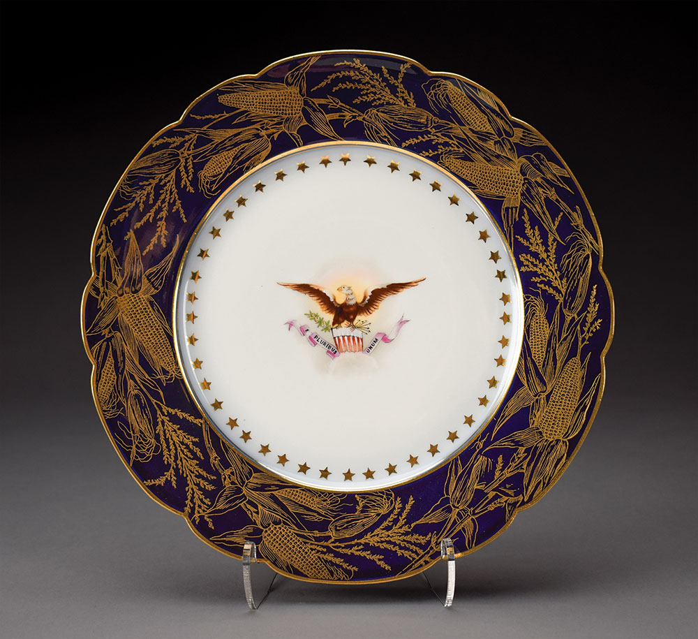 Lot #17 Benjamin Harrison White House China Breakfast Plate