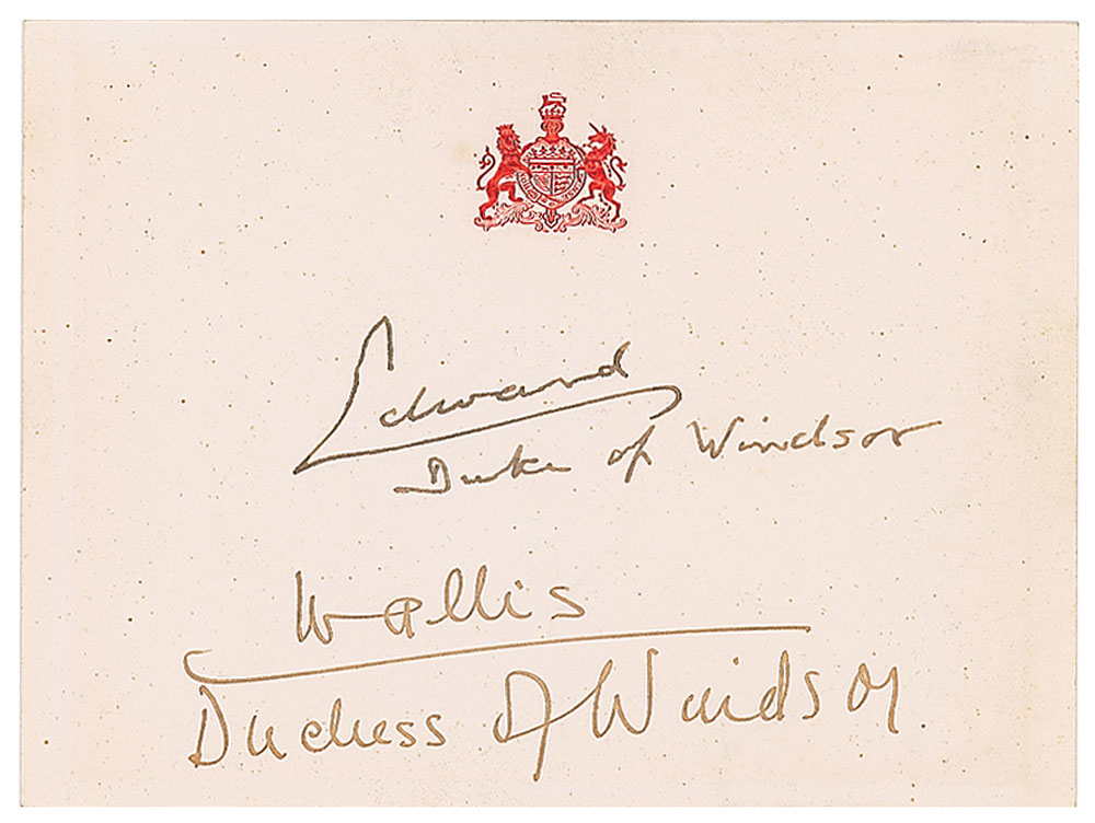 Lot #299 Duke and Duchess of Windsor