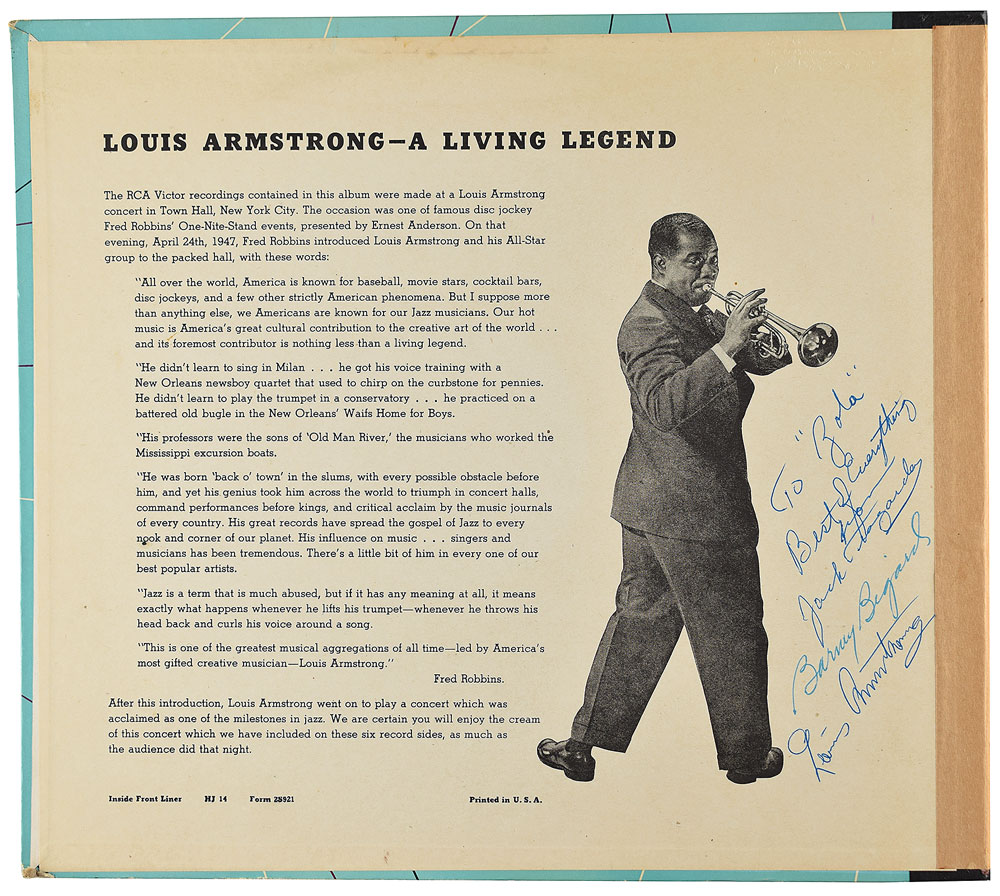 Lot #573 Louis Armstrong