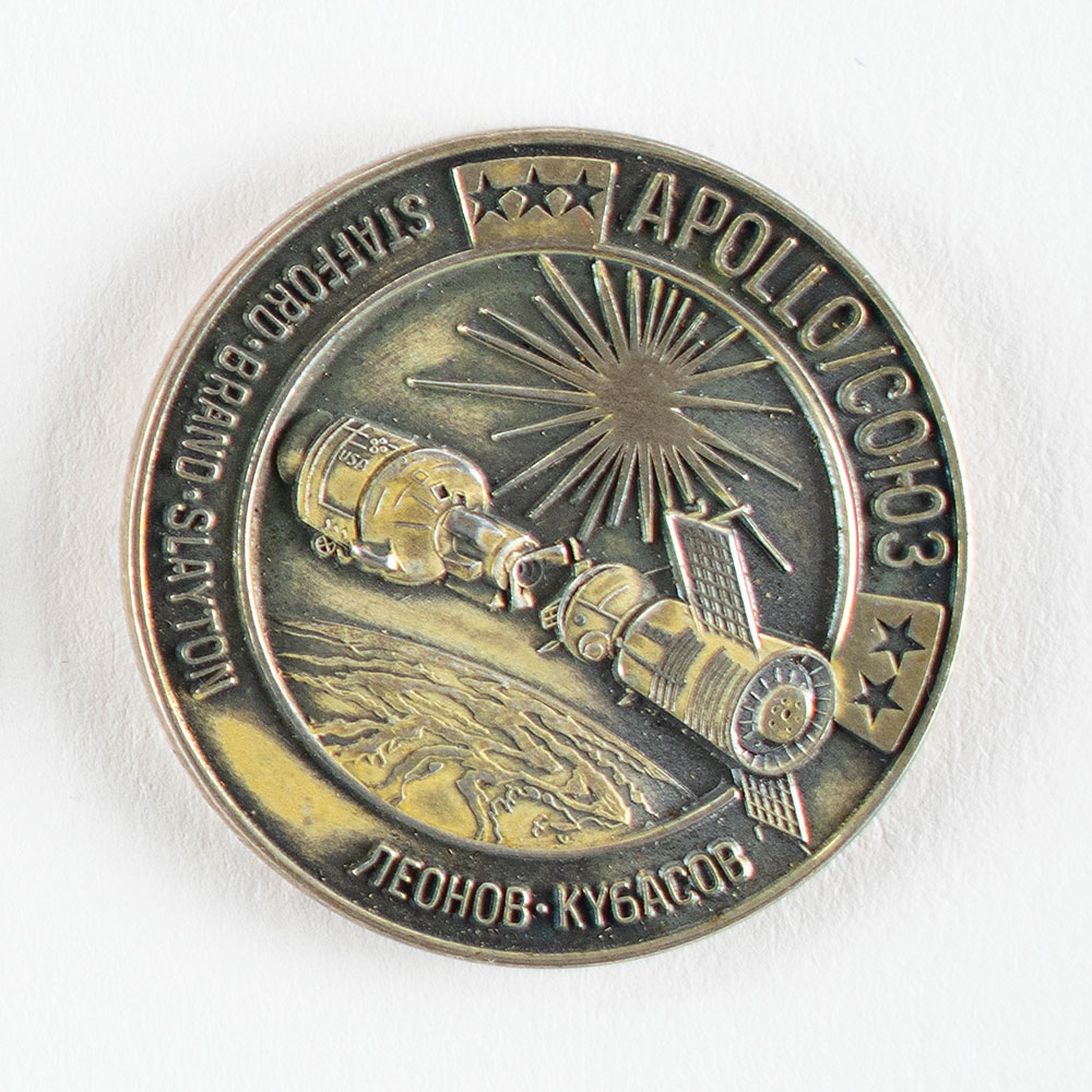 Lot #337 Gene Cernan's Flown Apollo-Soyuz Test Project Robbins Medal