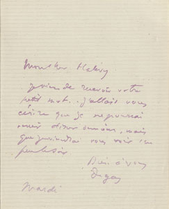 Lot #393 Edgar Degas