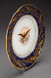 Lot #18 Benjamin Harrison White House China Dessert Plate - Image 2