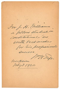 Lot #28 William H. Taft - Image 2