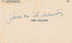 Lot #723 Jess Willard