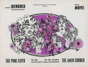 Lot #600 Jimi Hendrix Experience and Pink Floyd