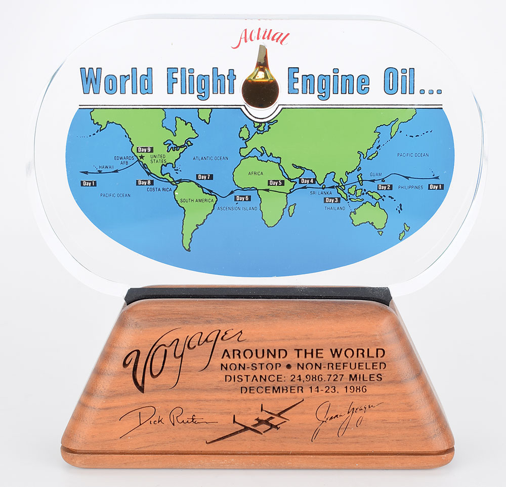 Lot #8007  Rutan Voyager Flown Engine Oil
