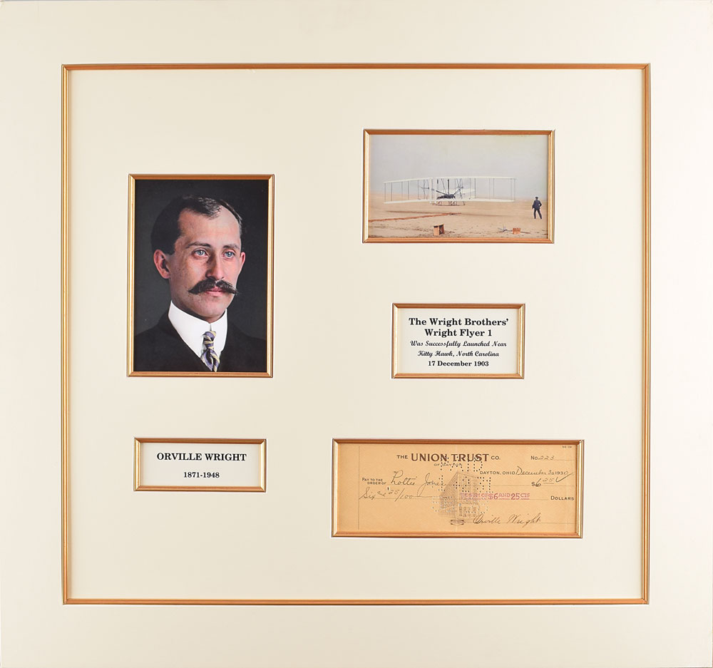 Lot #8008 Orville Wright Signed Check