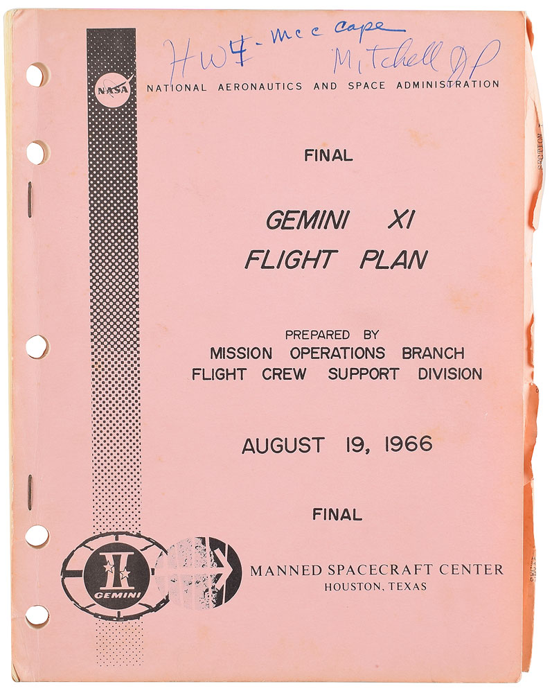 Lot #8063  Gemini 11 Flight Plan