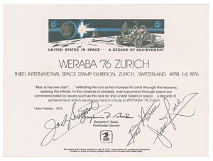 Lot #8300  Apollo 13 Signed Stamp Print - Image 1