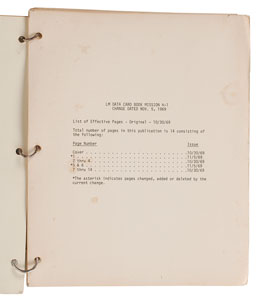Lot #8247  Apollo 12 Crew Quarters Data Card Book - Image 2