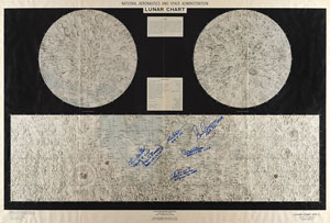 Lot #8135  Apollo Astronaut Signed Lunar Chart