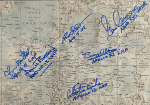 Lot #8135  Apollo Astronaut Signed Lunar Chart - Image 2