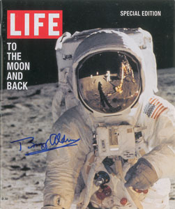 Lot #8222 Buzz Aldrin Signed Life Magazine