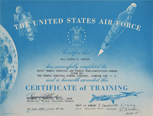 Lot #8342 Al Worden Group Lot of (7) Training Certificates - Image 6