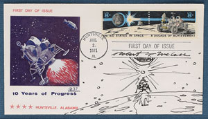 Lot #8689 Robert McCall Original Stamp Drawing - Image 3