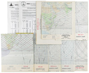 Lot #8607  Skylab/Space Shuttle Group of (10) Maps