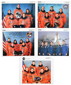Lot #8597  Space Shuttle Group of (5) Signed Photographs