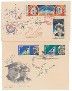 Lot #8562 Valery Bykovsky and Valentina Tereshkova Signed Covers
