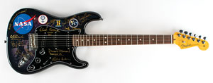 Lot #8365  Astronaut Signed Fender Guitar by Chip Ellis - Image 2