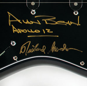 Lot #8365  Astronaut Signed Fender Guitar by Chip Ellis - Image 4
