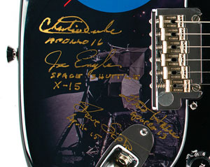 Lot #8365  Astronaut Signed Fender Guitar by Chip Ellis - Image 5