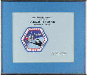 Lot #8593 Don Peterson's STS-6 Flown Suit Patch - Image 2