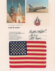 Lot #8599  STS-1 Flown Flag