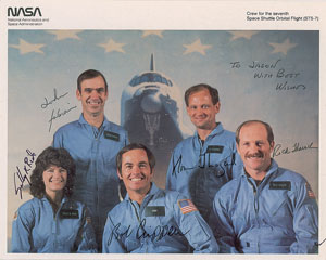 Lot #8629  STS-7 Signed Photograph - Image 1