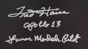 Lot #8441  Apollo 13 Model Signed by Fred Haise - Image 2