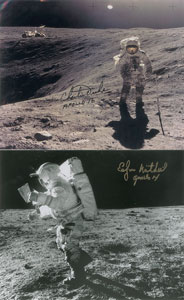 Lot #8519 Charlie Duke and Edgar Mitchell Signed Photographs