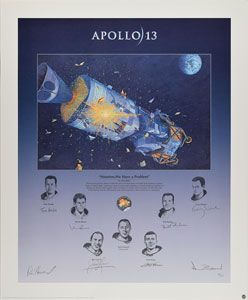 Lot #8255  Apollo 13 Cast and Crew Signed Print