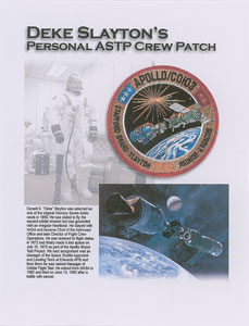 Lot #8548 Deke Slayton's Apollo-Soyuz Crew Patch and Beta Cloth Patch - Image 5